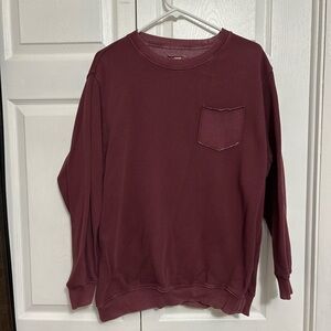 American Eagle Outfitters Red Crewneck Sweater